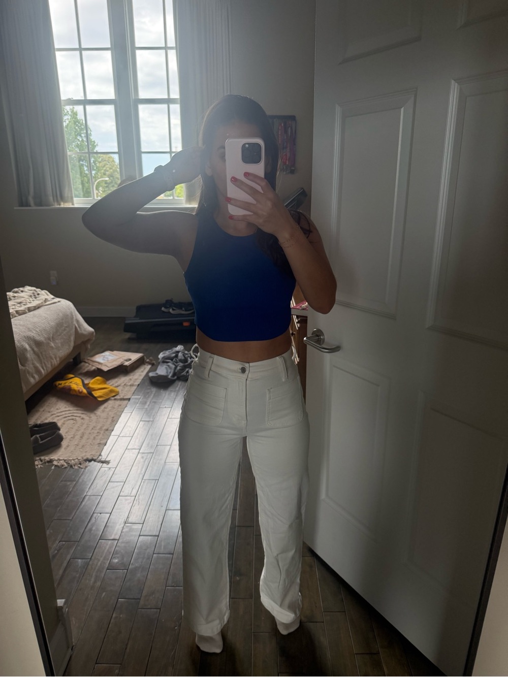 Madewell high waisted straight leg jeans